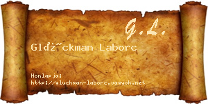Glückman Laborc névjegykártya